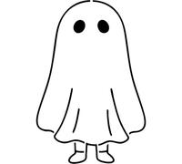 Azeeda 'Ghost Halloween Costume' Reusable Stencil - Durable Decorative Template for Painting and Spraying on Walls, Tiles, Wood, Fabric & Craft Projects - XXL (A2) (WS00080212)