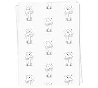 Azeeda 'Ghost Mushroom Outline' Gift Wrap Paper (GI00139262)