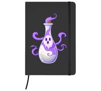 Azeeda 'Ghostly Potion' Ruled Notebook - Black, A5 (NB00099910)
