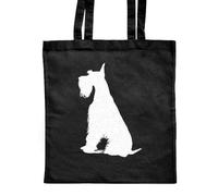 Azeeda 'Giant Schnauzer Sitting Silhouette' Classic Black Tote Shopper Bag (ZB00026400)