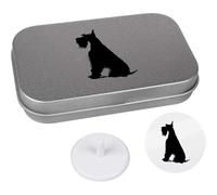 Azeeda 'Giant Schnauzer Sitting Silhouette' Golf Markers Gift Set (GO00083149)