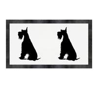 Azeeda 'Giant Schnauzer Sitting Silhouette' Pet Feeding Mat (PM00030613)