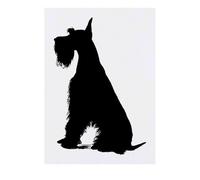 Azeeda 'Giant Schnauzer Sitting Silhouette' Temporary Tattoo - Water Resistant, Skin-Safe, Non-Toxic Transfer (TO00087157)