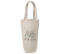 Azeeda 'Gingerbread Friends' Cotton Wine Bottle Gift/Travel Bag (BL00044733)