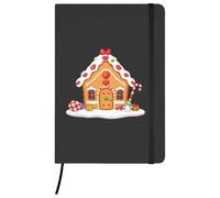 Azeeda 'Gingerbread House' Ruled Notebook - Black, A5 (NB00100495)