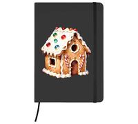 Azeeda 'Gingerbread House' Ruled Notebook - Black, A5 (NB00100497)
