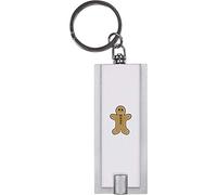 Azeeda 'Gingerbread Man' LED Torch Keyring - Compact Pocket Flashlight with Keychain - Handy Mini Light for Bags and Keys (KT00018803)