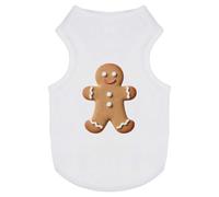 Azeeda 'Gingerbread Man' Pet Dog/Cat T-Shirt, M (PT00186382)