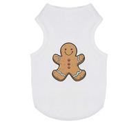 Azeeda 'Gingerbread Man' Pet Dog/Cat T-Shirt, XS (PT00176556)