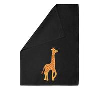 Azeeda 'Giraffe Looking Around ' Black Cotton Tea Towel/Dish Cloth (TW00060286)