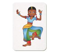 Azeeda 'Girl Dancing' Rectangular Fridge Magnet - Decorative Refrigerator & Whiteboard Magnet for Home, Kitchen or Office - 70mm x 49mm (FM00053572)
