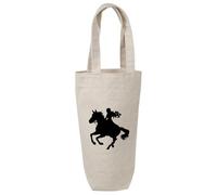 Azeeda 'Girl Riding A Horse' Cotton Wine Bottle Gift/Travel Bag (BL00047313)