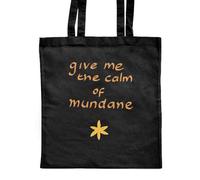 Azeeda 'Give Me The Calm Of Mundane ' Classic Black Tote Shopper Bag (ZB00025870)