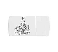 Azeeda 'Gnome Baking Bread' Pill Box with Tablet Splitter (PI00041379)