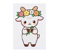 Azeeda 'Goat Making Flower Crowns' Temporary Tattoo - A6 (TO00108497)