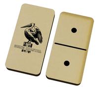 Azeeda 'Going Coastal Pelican' Domino Set & Box (DM00052186)
