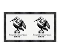 Azeeda 'Going Coastal Pelican' Pet Feeding Mat (PM00033034)