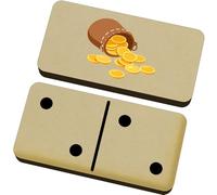 Azeeda 'Gold Coins Spilling from Pouch' Domino Set & Box (DM00055492)