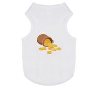 Azeeda 'Gold Coins Spilling from Pouch' Pet Dog/Cat T-Shirt, S (PT00180277)