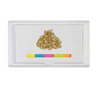 Azeeda 'Gold Coins with Jewels and Pearls' Sticky Note Ruler Pad (ST00045302)