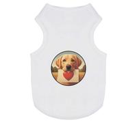 Azeeda 'Golden Labrador Love Note' Pet Dog/Cat T-Shirt, L (PT00151051)