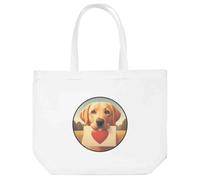 Azeeda 'Golden Labrador Love Note' Tote Shopping Bag For Life (BG00082713)