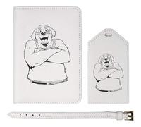 Azeeda 'Golden Retriever Furry' Passport Cover & Luggage Tag Travel Set (PA00035272)