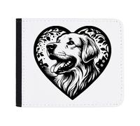 Azeeda 'Golden Retriever Love Heart' Wallet (WL00030909)