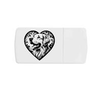 Azeeda 'Golden Retriever Portrait' Pill Box with Tablet Splitter (PI00042847)