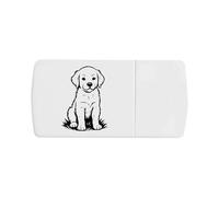 Azeeda 'Golden Retriever Puppy Sitting On The Grass' Pill Box with Tablet Splitter (PI00037655)