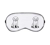 Azeeda 'Golden Retriever Puppy Sitting On The Grass' Sleep/Travel Eye Mask (EY00032629)