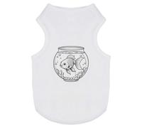 Azeeda 'Goldfish in Fish Bowl' Pet Dog/Cat T-Shirt, S (PT00180841)