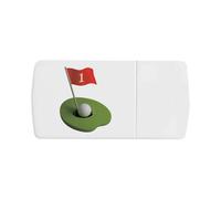 Azeeda 'Golf Green Putt' Pill Box with Tablet Splitter (PI00036271)