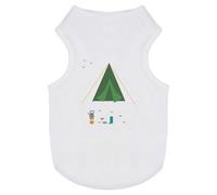 Azeeda 'Gone Off Camping' Pet T-Shirt - White, M (PT00188946)