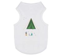 Azeeda 'Gone Off Camping' Pet T-Shirt - White, S (PT00188945)