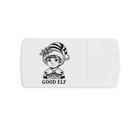 Azeeda 'Good Christmas Elf' Pill Box with Tablet Splitter (PI00038870)