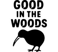 Azeeda 'Good in The Woods' Reusable Stencil - Durable Decorative Template for Painting and Spraying on Walls, Tiles, Wood, Fabric & Craft Projects - S (A6) (WS00071047)