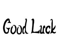 Azeeda 'Good Luck' Reusable Stencil - Durable Decorative Template for Painting and Spraying on Walls, Tiles, Wood, Fabric & Craft Projects - M (A5) (WS00012098)