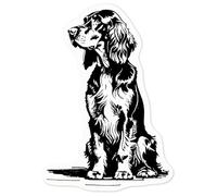 Azeeda 'Gordon Setter' Clear Premium Vinyl Decal Stickers - Waterproof, Durable & Easy to Apply - for Car Bumpers, Windows, Bins & More - Medium (100mm) (DC00128473)