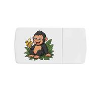 Azeeda 'Gorilla Eating a Banana' Pill Box with Tablet Splitter (PI00037453)