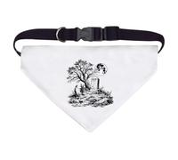 Azeeda 'Gothic Graveyard' Pet Bandana - White, L (PD00086550)