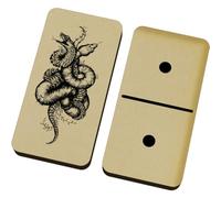 Azeeda 'Gothic Snake Anatomy Knot' Domino Set with Box (DM00059737)