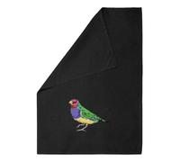 Azeeda 'Gouldian Finch' Cotton Tea Towel - Black (TW00059994) | Dish Cloth for Drying, Baking, Cooking and Kitchen Decor