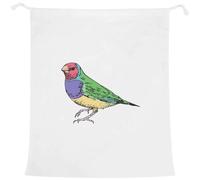 Azeeda 'Gouldian Finch' Laundry/Washing Bag (LB00034655) | Storage Sack for Clothes, Bedrooms, Bathrooms, Travel and Students