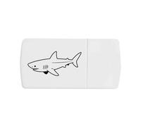 Azeeda 'Great White Shark' Pill Box with Tablet Splitter (PI00042100)