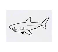 Azeeda 'Great White Shark' Temporary Tattoo - A6 (TO00099829)