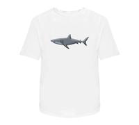 Azeeda 'Great White Shark' Unisex T-Shirt - 100% Cotton, White, L (TA00081219)
