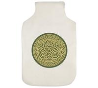 Azeeda 'Green Celtic Circular Motif' Hot Water Bottle Cover (HW00045597)