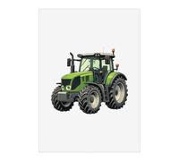 Azeeda 'Green Farm Tractor' Wall Art Poster Print - Unframed Artwork for Home Decor - A2 Portrait (PP00301879)