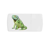 Azeeda 'Green Iguana' Pill Box with Tablet Splitter (PI00041122)